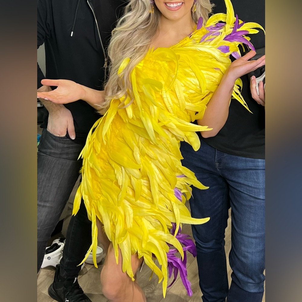 Yellow Feather dress